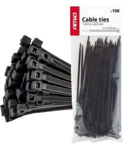 Brida plástica para cables 2,5x100mm - 100 unid.