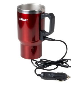 Calentador de bebidas 450ml, color rojo, 12V