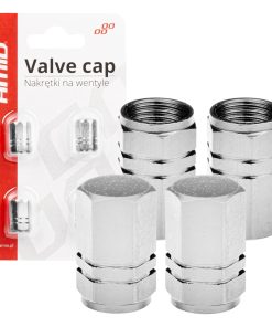 Tapones de aluminio para válvula color plateado 4 unid.
