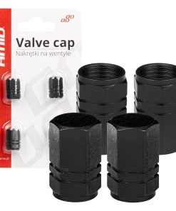 Tapones de aluminio para válvula color negro 4 unid.