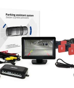 Sensor de Aparcamiento TFT01 4,3" con cámara HD-305 LED 4 sensores - color negro montaje interno