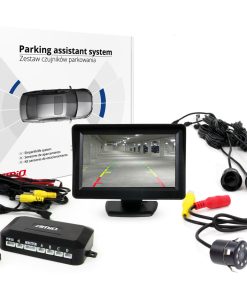 Sensor de Aparcamiento TFT01 4,3" con cámara HD-307-IR 4 sensores - color negro