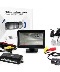 Sensor de Aparcamiento TFT01 4,3" con cámara HD-307-IR 4 sensores - color gris