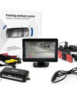 Sensor de Aparcamiento TFT01 4,3" con cámara HD-315-LED 4 sensores - color negro montaje interno