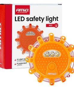Luz de advertencia LED con linterna 3xAAA IP65 12SMD + 3SMD