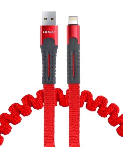 Cable espiral USB+Apple lightning 1.2m FullLINK UC-13