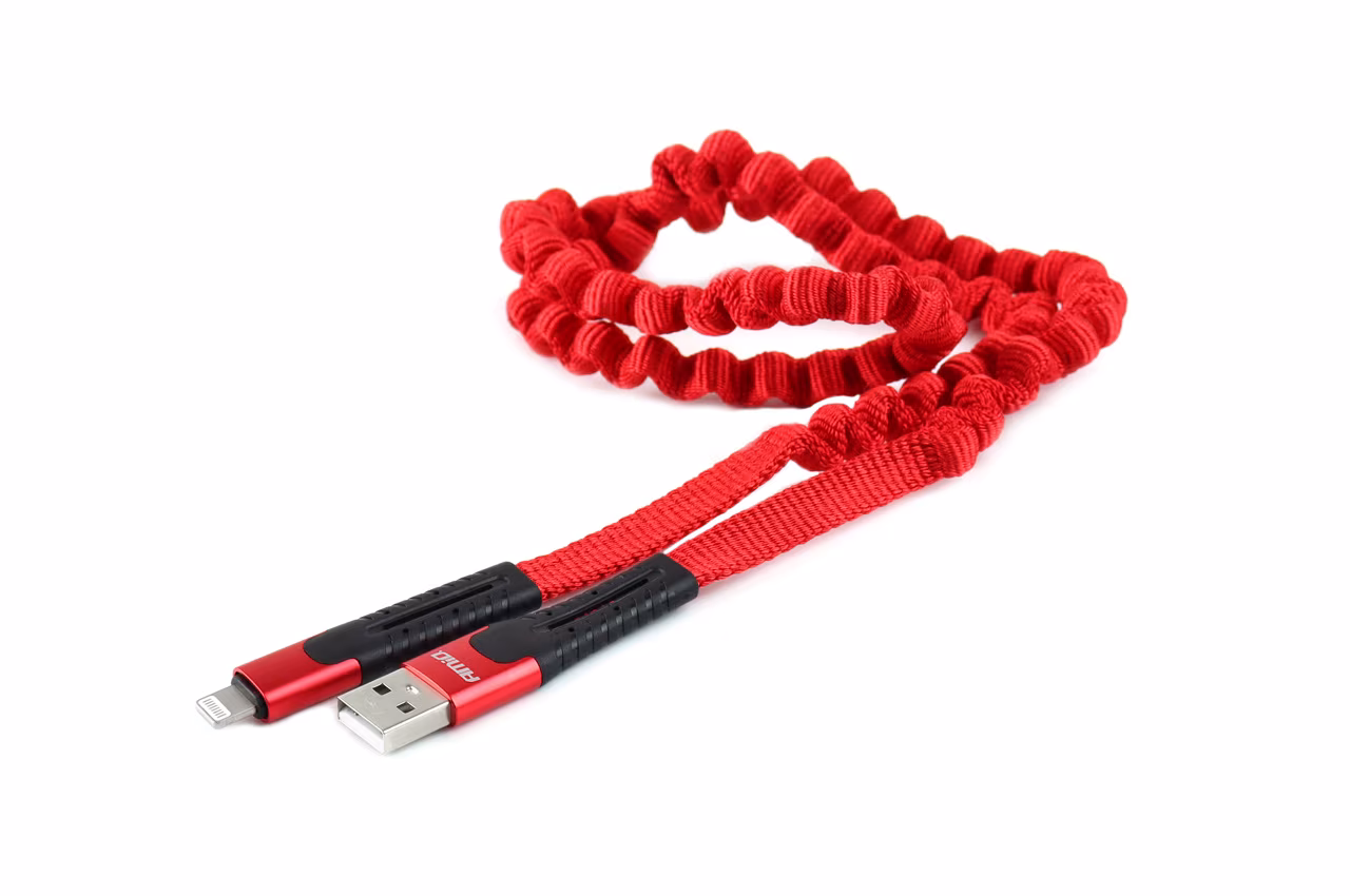 Cable espiral USB+Apple lightning 1.2m FullLINK UC-13 - Imagen 4