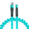 Cable espiral USB+USB-C 1.2m FullLINK UC-14