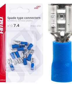 Terminal Plano Hembra Rojo 7.4mm 1.5-2.5mm2 15A 10 uds.