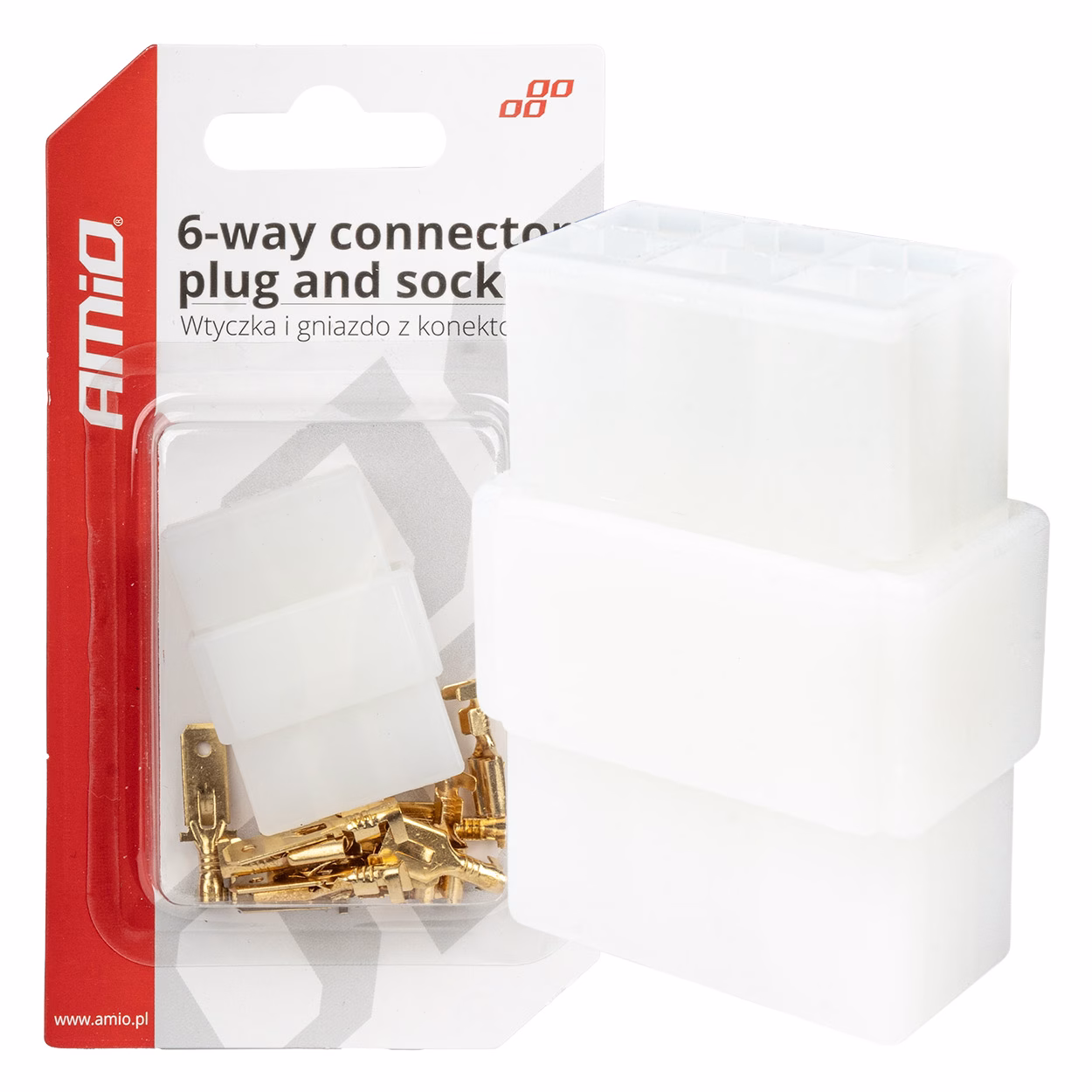 Conector con terminales macho/hembra AMIO-03515
