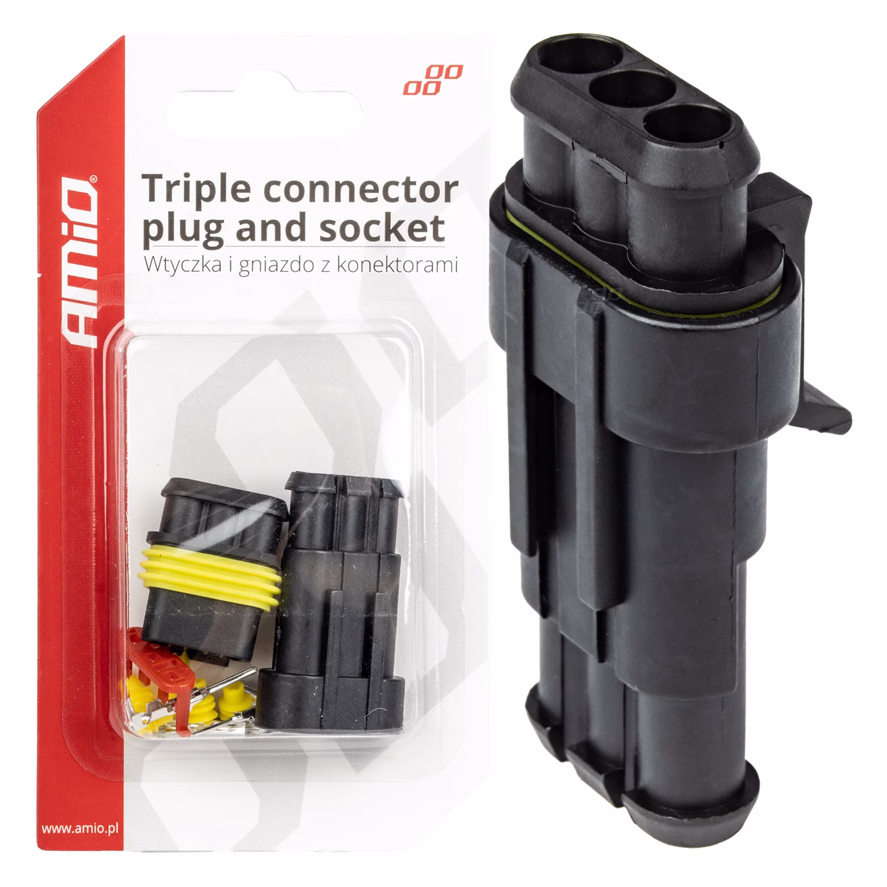 Conector con terminales macho/hembra AMIO-03519