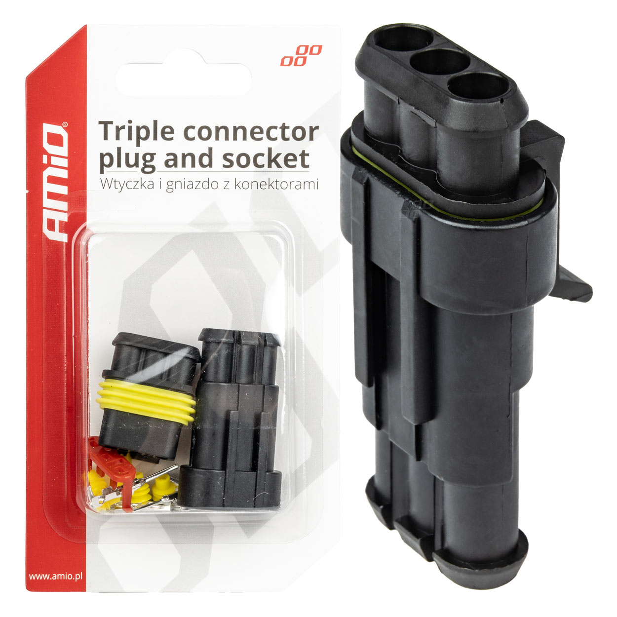 Conector con terminales macho/hembra AMIO-03519 1 Conector con terminales macho/hembra AMIO-03519