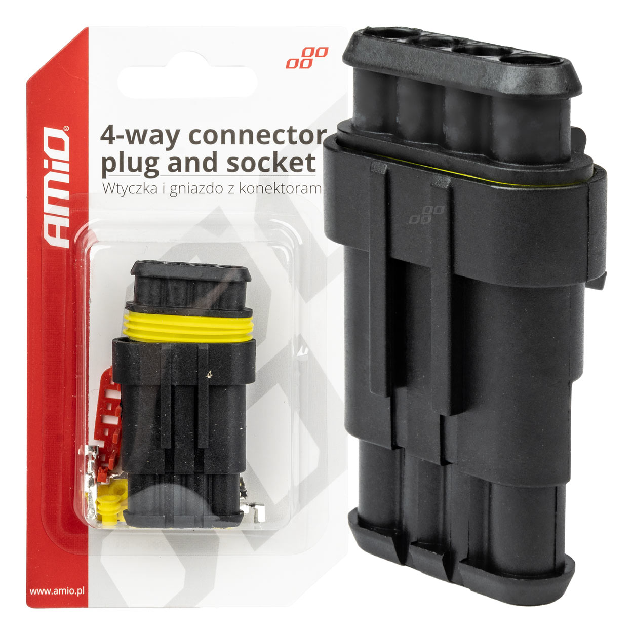 Conector con terminales macho/hembra AMIO-03520 1 Conector con terminales macho/hembra AMIO-03520