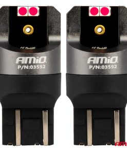 Alternative view of LED CANBUS PRO series 7443 W21/5W 4x3030 SMD Red 12/24V AMIO-03592