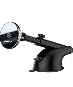 Cargador inalámbrico de inducción, fijación por ventosa 15W AMIO-03776