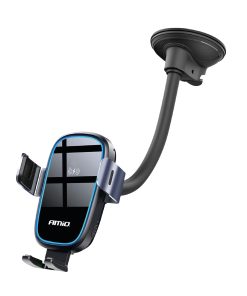 Cargador inalámbrico de inducción, fijación por ventosa 15W AMIO-03780
