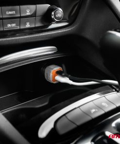 Alternative view of Cargador de coche USB-A + USB-C 38W 12/24V AMiO-03883