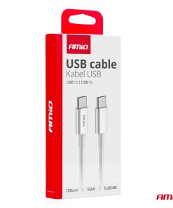 Cable 'USB-C a USB-C 60W 100cm FullLINK AMIO-03896 - Imagen 5
