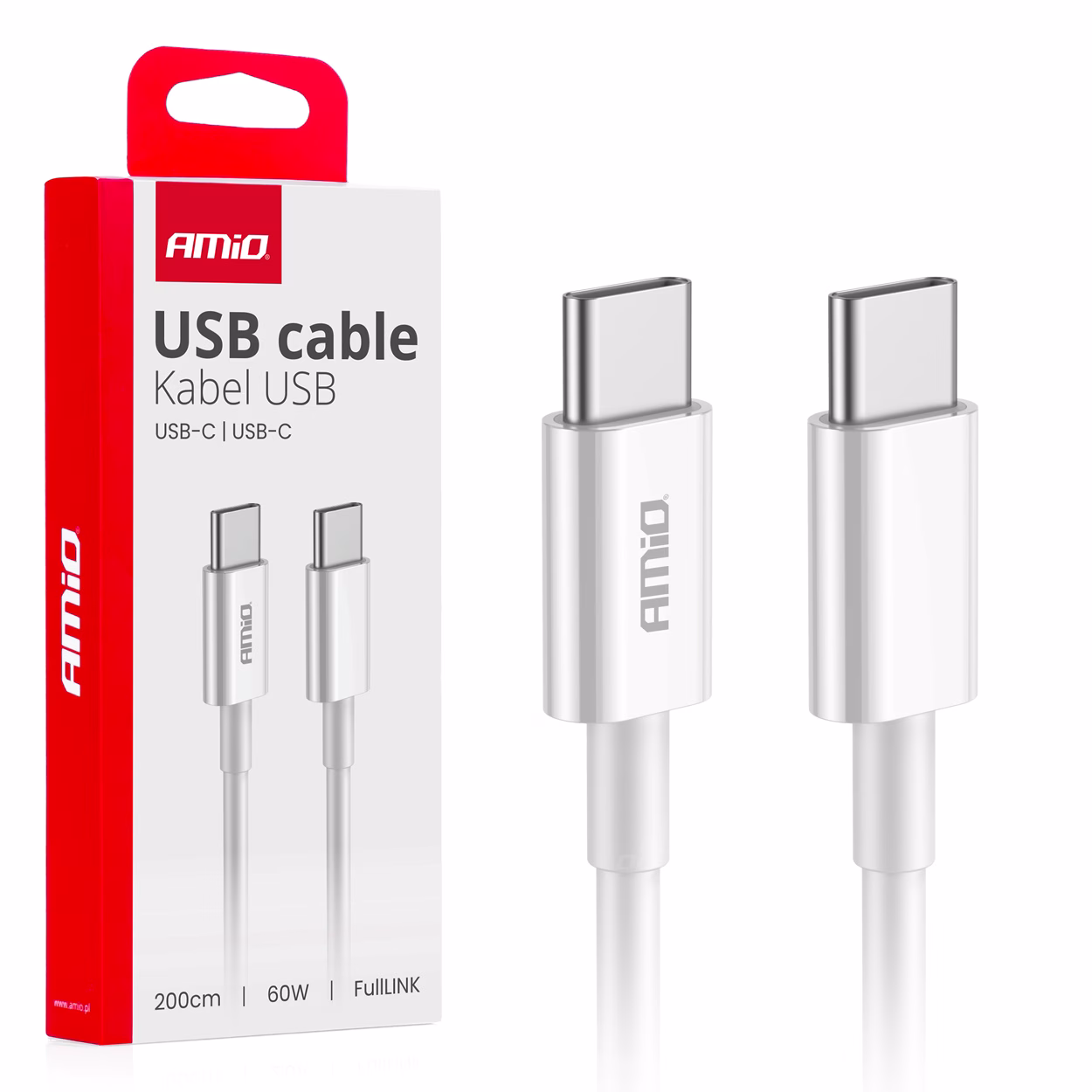 Cable 'USB-C a USB-C 60W 200cm FullLINK AMIO-03897
