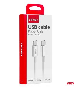 Cable 'USB-C a USB-C 60W 200cm FullLINK AMIO-03897 - Imagen 5