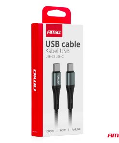 Cable 'USB-C a USB-C 60W 100cm FullLINK AMIO-03914 - Imagen 3
