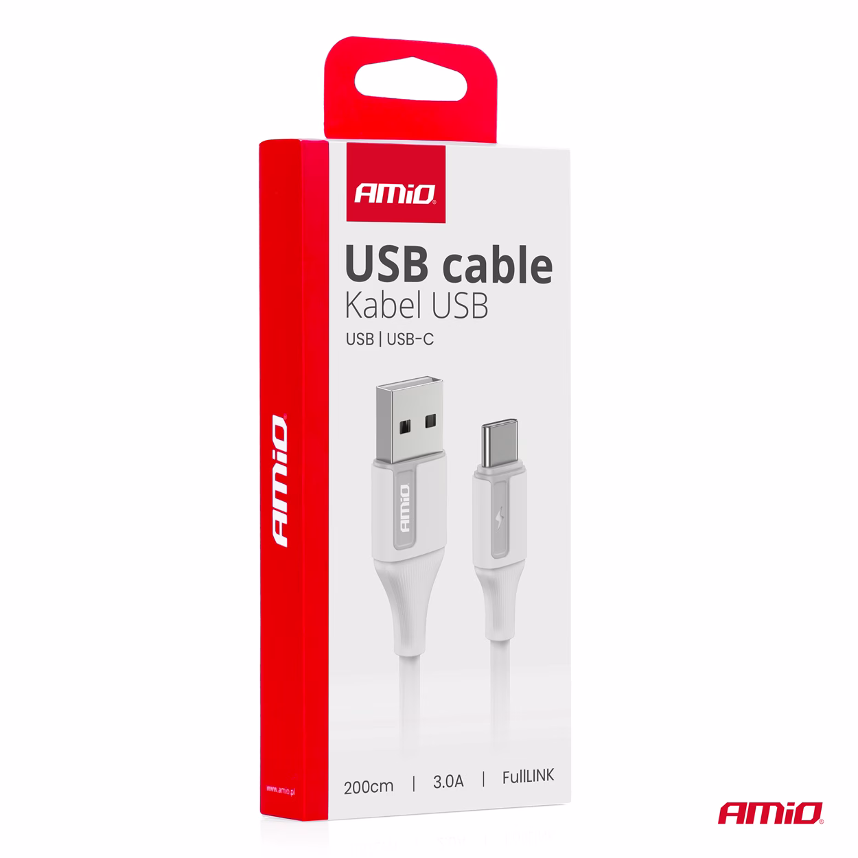 Cable USB a USB-C 3A 200cm FullLINK AMIO-03918 3 Cable USB a USB-C 3A 200cm FullLINK AMIO-03918 - Imagen 3