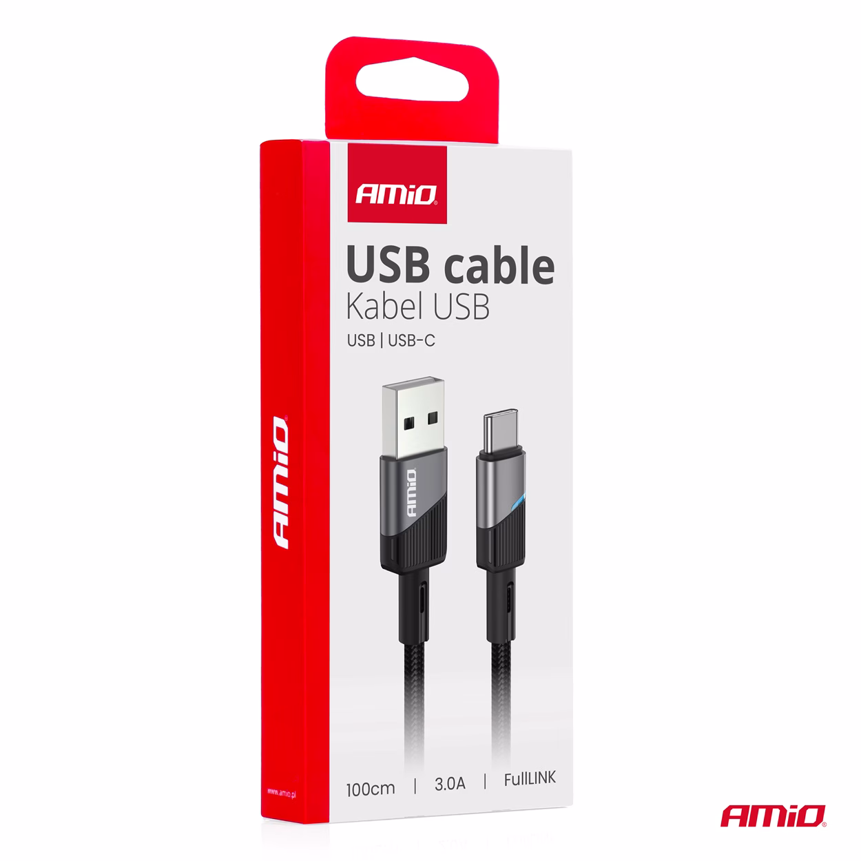 Cable USB a USB-C 3A 100cm FullLINK AMIO-03923 - Imagen 4