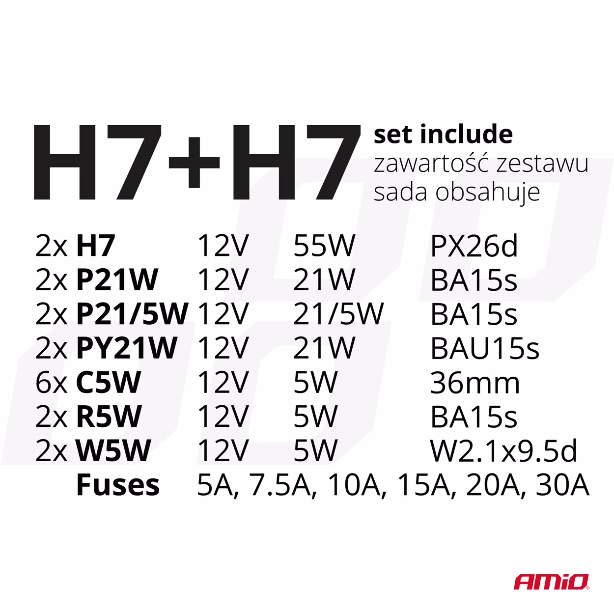 Kit Halógenos 30unid. (H7+H7) AMIO-03959 4 Kit Halógenos 30unid. (H7+H7) AMIO-03959 - Imagen 4