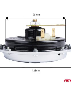 Alternative view of Bocina senal sonora cromada 125mm 12V AMIO-04074