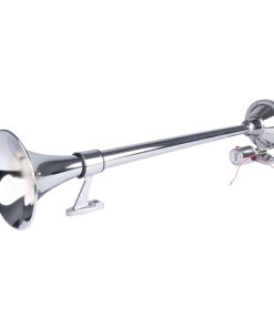 Bocina fanfarria senal sonora cromada 640mm 12V 24V AMIO-04076