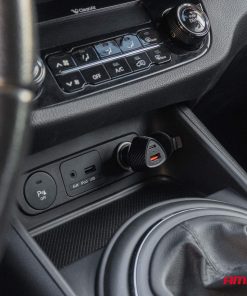 Alternative view of Cargador de coche QC+PD 38W USB-A + USB-C AMIO-04283