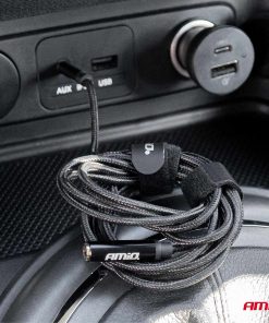 Alternative view of Cable alargador AUX Mini Jack 3.5mm macho a 3.5mm hembra 2m AMIO-04296