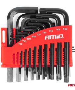 Alternative view of Llaves allen (imbus) y llaves tipo torx CRV negras 22pzs AMIO-04297