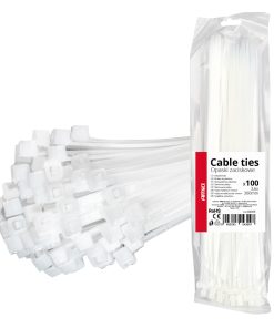Cintas de sujeción blancas 3,6×300mm 100 unid. AMIO-04309