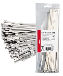 Abrazaderas metálicas de acero inoxidable 4,6x300mm 100 unid. AMIO-04323