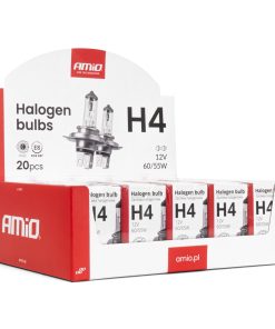 Juego de bombillas halógenas H4 12V 60/55W filtro UV (E8) 20pcs. AMIO-04401