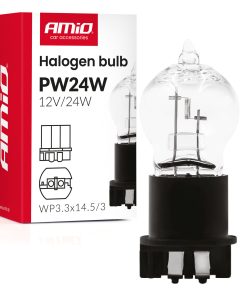 Bombilla halógena PW24W WP3.3x14.5-3 24W 12V AMIO-04409