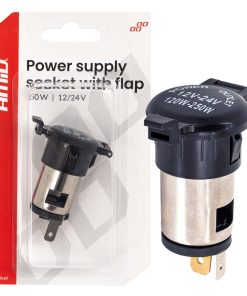 Toma de corriente adicional con tapa 250 W 12 V 24 V AMIO-04434