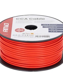 Cable de altavoz unipolar CCA 1x1,5 mm 50 m 7,5 A 12/230 V AMIO-04452