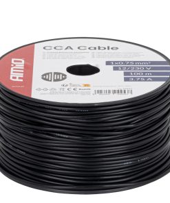 Cable de altavoz unipolar CCA 1x0,75 mm 100 m 3,75 A 12/230 V AMIO-04453
