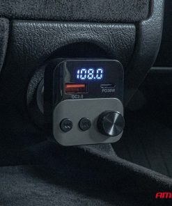 Alternative view of Transmisor FM 1×USB-A 1×USB-C 12V 24V AMIO-04647