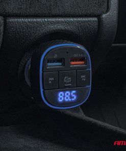 Alternative view of Transmisor FM 2×USB-A 12V 24V AMIO-04648