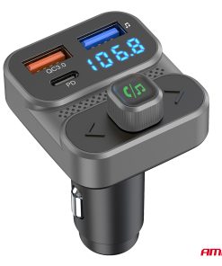 Transmisor FM 2×USB-A 1×USB 12V 24V AMIO-04649 - Imagen 4