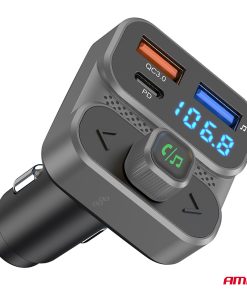 Transmisor FM 2×USB-A 1×USB 12V 24V AMIO-04649 - Imagen 7