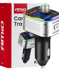 Transmisor FM 1×USB-C microSD 12V 24V AMIO-04652