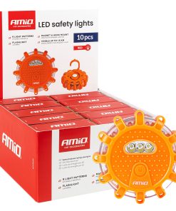 Luces de emergencia LED 12SMD+3SMD 10 piezas rojo AMIO-04672