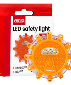 Luz de emergencia LED 12SMD+3SMD 650mAh (BATT) rojo AMIO-04673