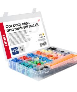Clips para la carrocería del coche y kit de herramientas para su extracción 420+15 piezas AMIO-04744