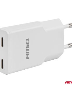 Cargador de pared 230V 30W GaN 2xUSB-C AMIO-04839 - Imagen 4