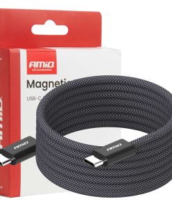 Cable USB magnético USB-C to USB-C 60W 200cm AMIO-04841